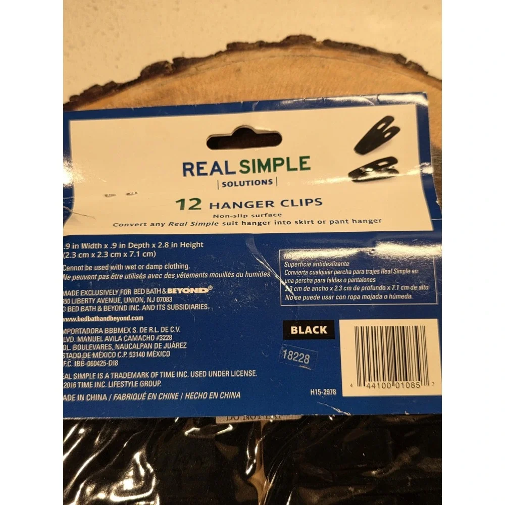 SEALED Black Non Slip Finger Clips For Hangers 12 Pack Garment Hanger Clips